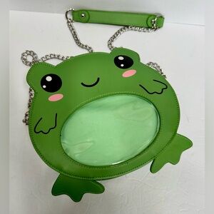 Cute Green Frog Crossbody Bag